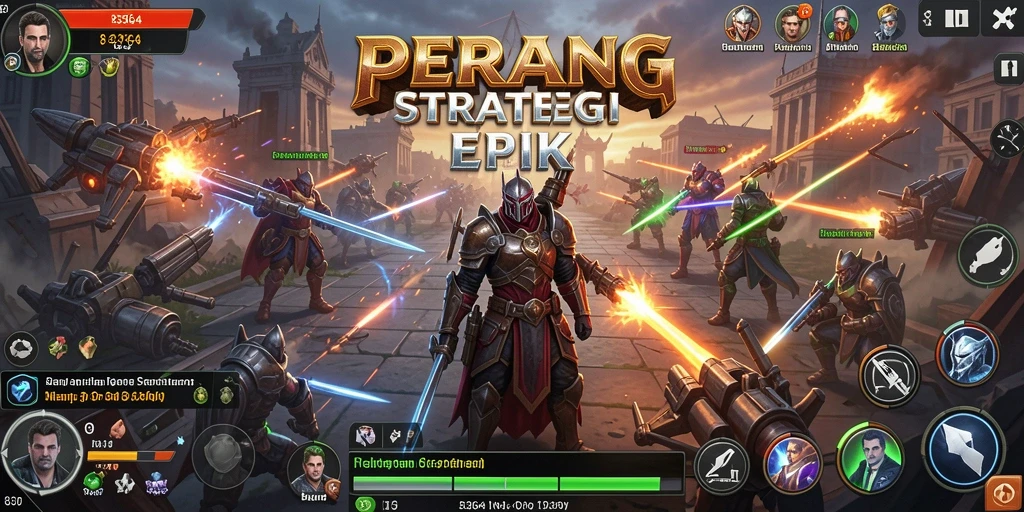 Tangkapan layar gameplay <strong>8364</strong> menampilkan pertempuran strategis yang mendebarkan.