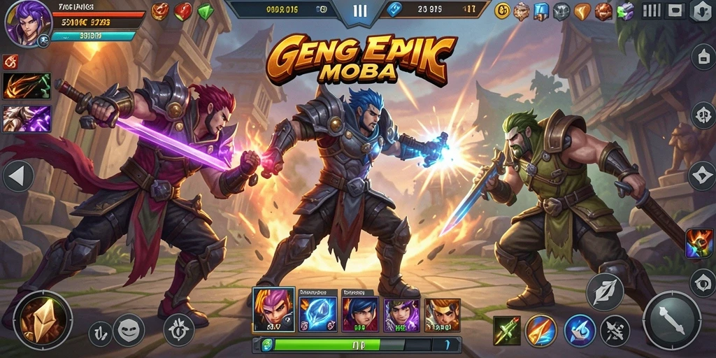 Tampilan gameplay seru di arena pertarungan 8II.