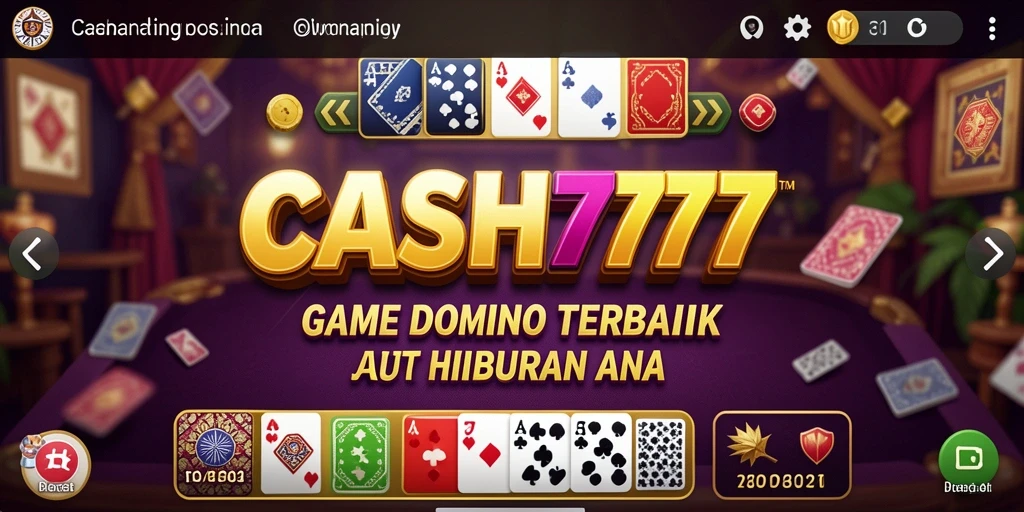 Tampilan gameplay seru dalam CASH777 dengan aksi Domino yang mendebarkan.