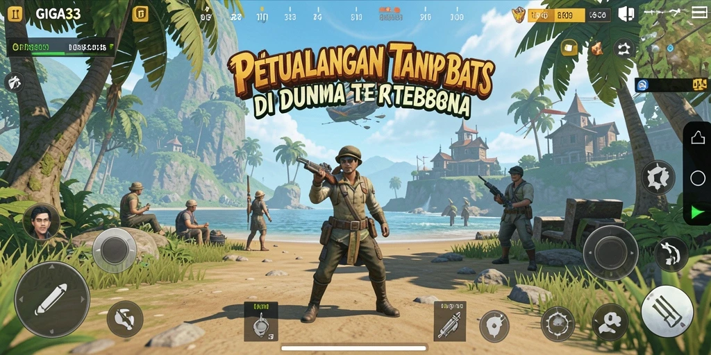 Gameplay menakjubkan di dunia terbuka GIGA33, penuh petualangan.