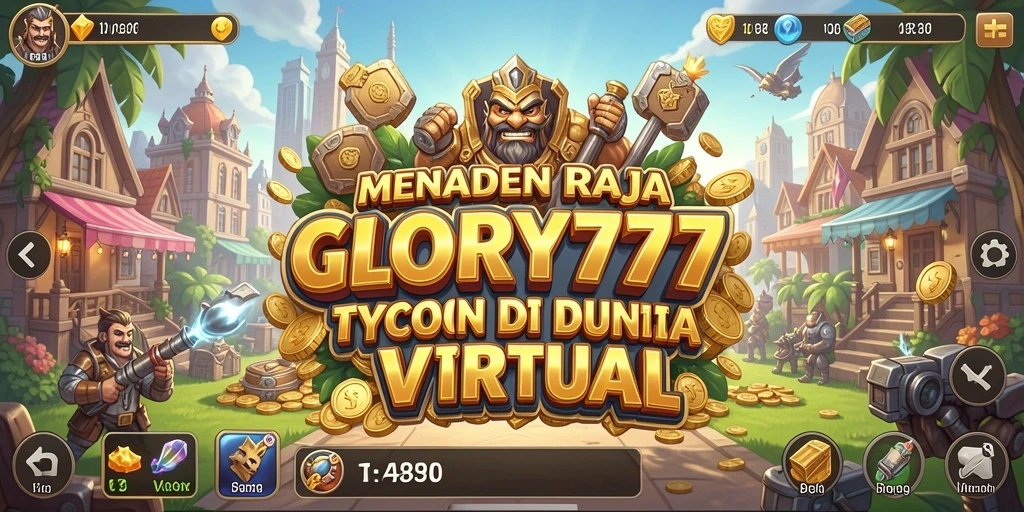 Tampilan gameplay menarik di GLORY777 dengan elemen Tycoon.