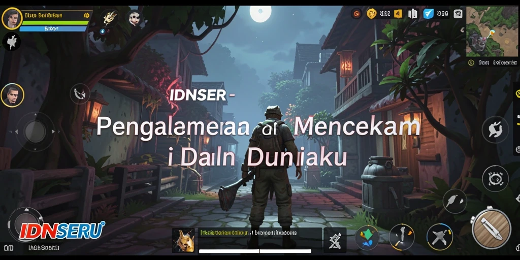 Tangkapan layar gameplay <strong>IDNSERU</strong> dengan suasana mencekam dan makhluk menakutkan.