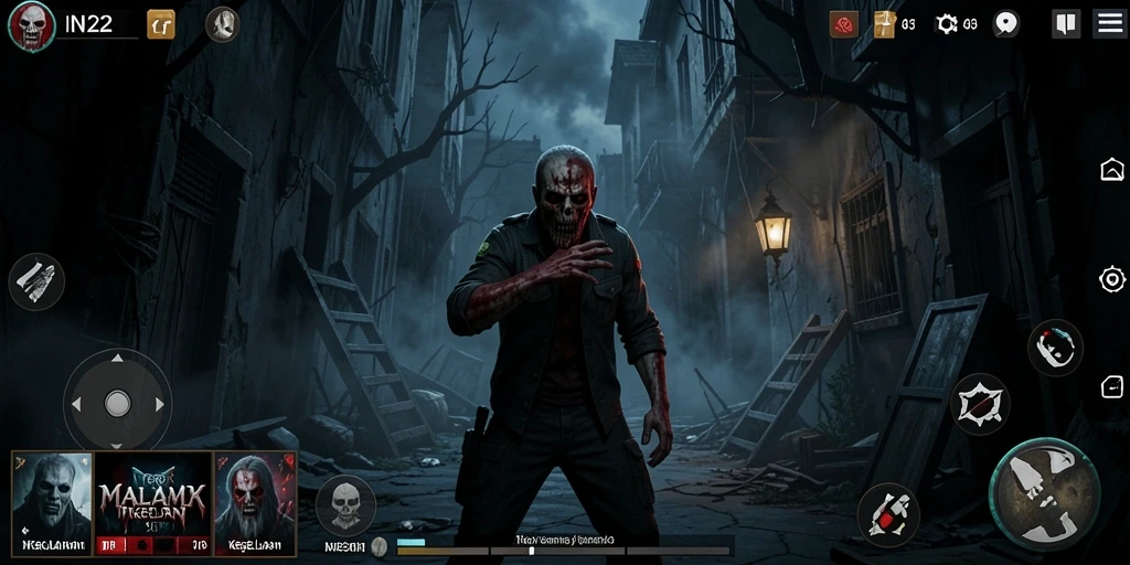 Tangkapan layar gameplay IN22 yang menantang dan menyeramkan.