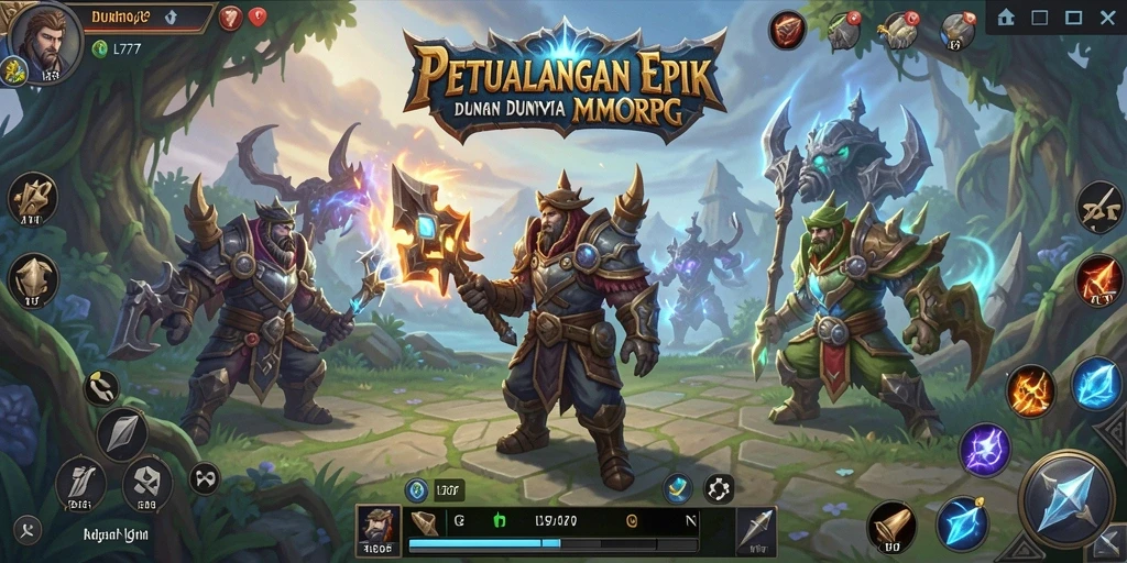 Tangkapan layar L777 menunjukkan aksi seru dalam dunia MMORPG.