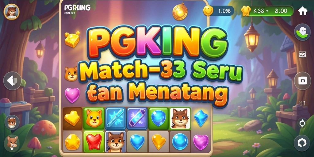 Screenshot gameplay PGKING menampilkan keseruan permainan Match-3.