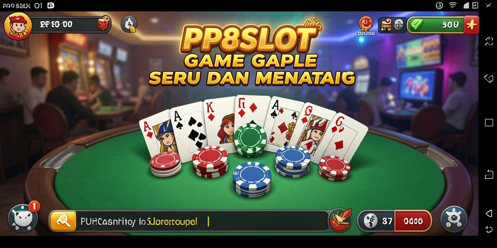 Tampilan gameplay PP8SLOT dengan suasana Gaple yang seru.