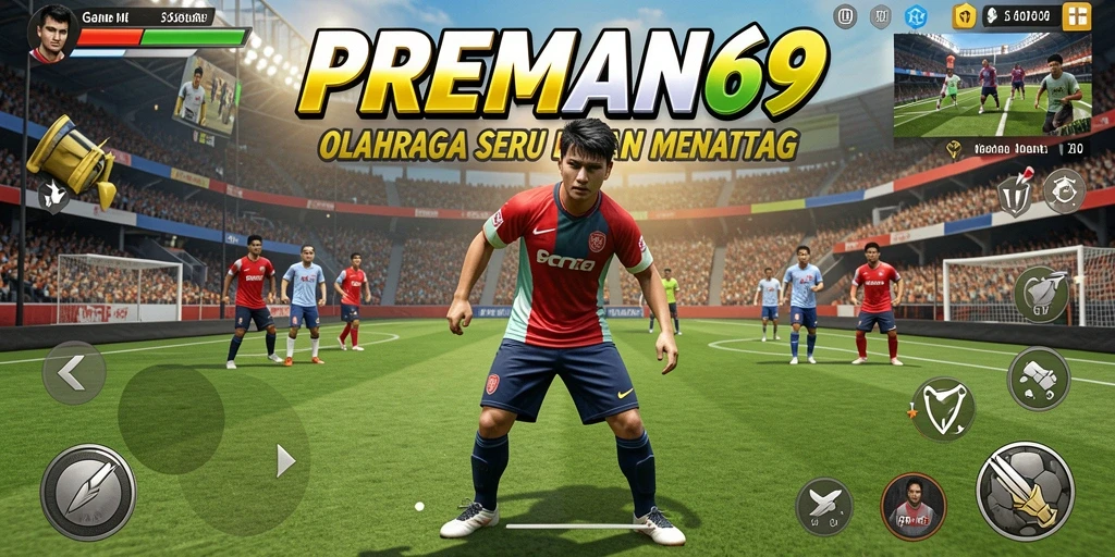 Screenshot gameplay PREMAN69 yang menunjukkan aksi olahraga mendebarkan.