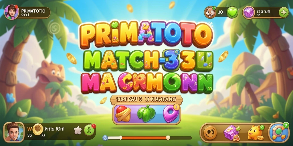 Tampilan gameplay seru dari PRIMATOTO saat mencocokkan item.