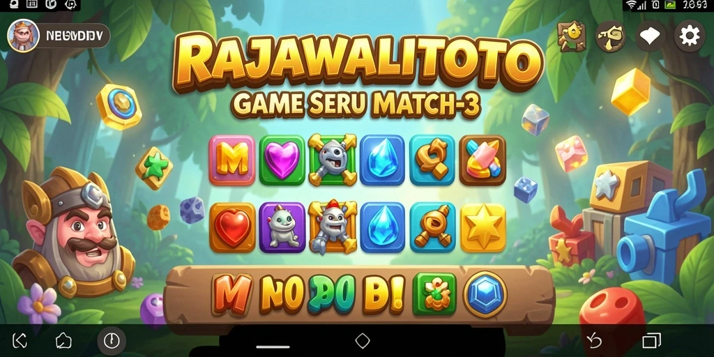 Tangkapan layar permainan <strong>RAJAWALITOTO</strong> menunjukkan aksi Match-3 yang mendebarkan.