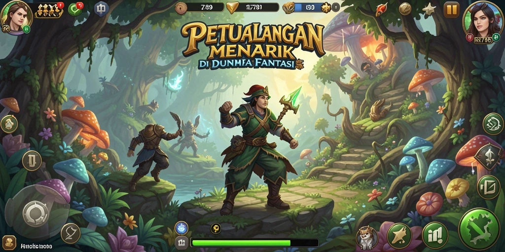 Tampilan gameplay penuh aksi dalam dunia petualangan RR789.