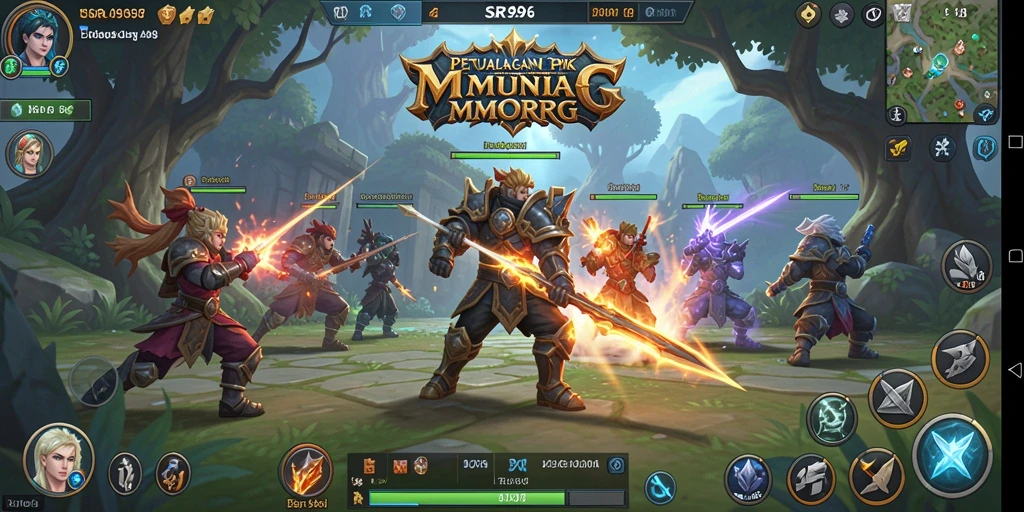 Tangkapan layar utama dari gameplay SR996 yang menampilkan aksi pertarungan dan eksplorasi.