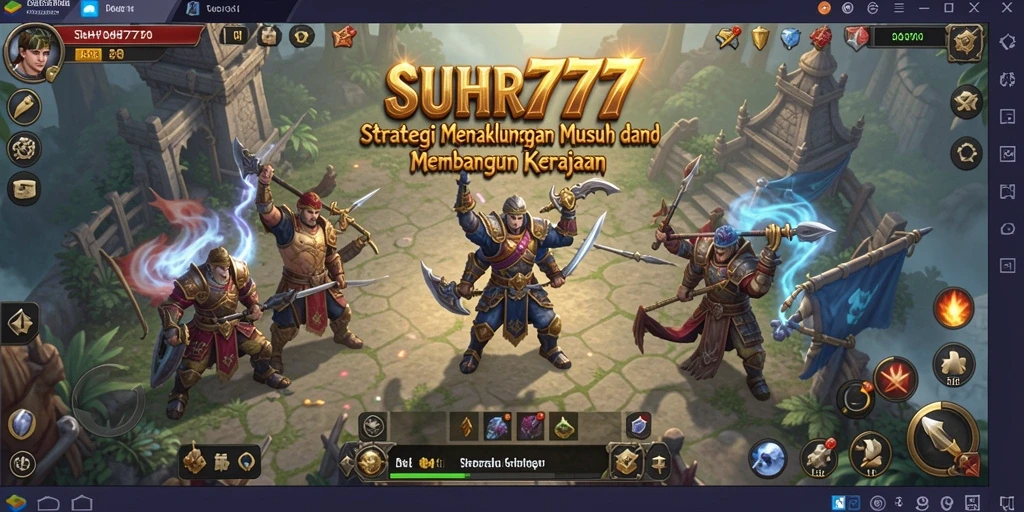 Screenshot utama SUHU777 menampilkan aksi seru dalam gameplay strategi.