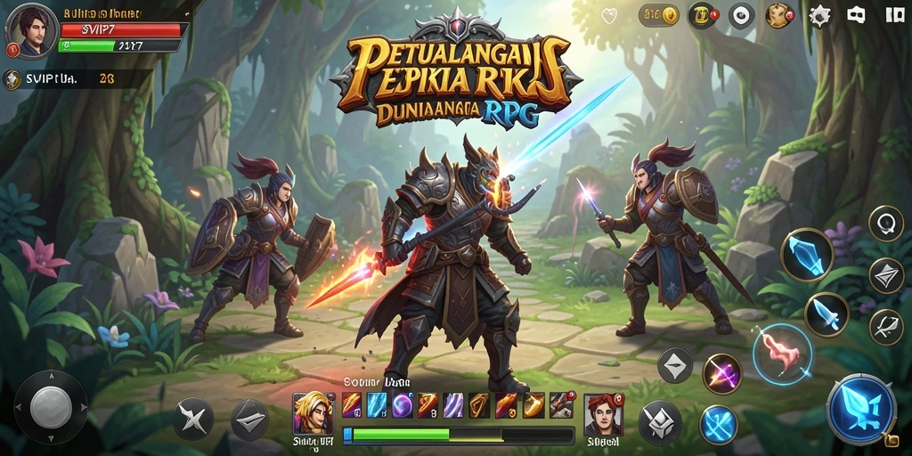 Tampilan gameplay RPG yang mendebarkan dan penuh aksi.